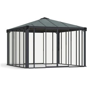 Palram Canopia Ledro 3600 Enclosed Grey Gazebo - Weatherproof Garden Shelter Palram Canopia Ledro 3600 Enclosed Grey Gazebo - Weatherproof Garden Shelter