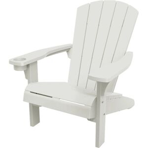 Sedia da esterno bianca Keter Alpine Adirondack - Resistente alle intemperie, Reclinabile, 110kg Sedia da esterno bianca Keter Alpine Adirondack - Resistente alle intemperie, Reclinabile, 110kg