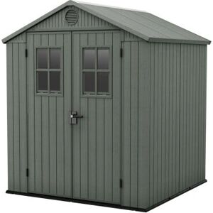 Caseta de Jardín Keter Darwin 6x6 - Doble Puerta, Efecto Madera, Verde Caseta de Jardín Keter Darwin 6x6 - Doble Puerta, Efecto Madera, Verde