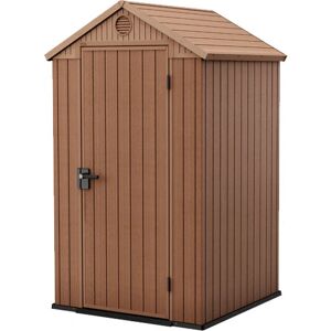 Caseta de jardín Darwin 4x4 - Resistente a la intemperie, Efecto madera Caseta de jardín Darwin 4x4 - Resistente a la intemperie, Efecto madera