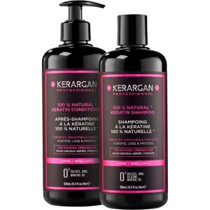 Duo Shampoo e Balsamo alla Keratina Kerargan - 2x500ml Rosa Neon - Cura dei Capelli Duo Shampoo e Balsamo alla Keratina Kerargan - 2x500ml Rosa Neon - Cura dei Capelli