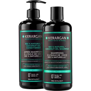 Kerargan - Duo Hydrating Shampoo & Conditioner - Coconut Oil - 2x500ml Kerargan - Duo Hydrating Shampoo & Conditioner - Coconut Oil - 2x500ml