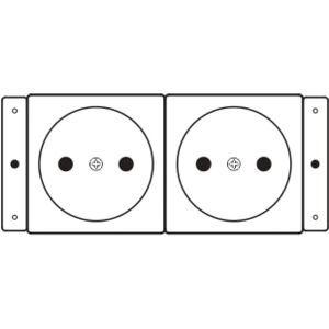 Kramer TS-2DE Módulo empotrado - Toma de corriente Kramer TS-2DE Módulo empotrado - Toma de corriente