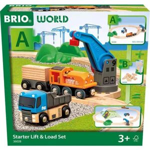 Brio World starter set freight train with crane A (36028) Brio World starter set freight train with crane A (36028)