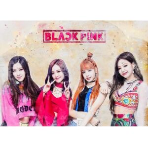 ART A3 Print - K Pop - Black Pink Multicolor - Plakat ART A3 Print - K Pop - Black Pink Multicolor - Plakat