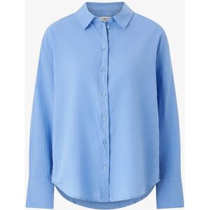 Gina Tricot - Linneblandad skjorta - Blå 38/40 Kvinna Gina Tricot - Linneblandad skjorta - Blå 38/40 Kvinna