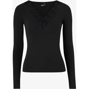 Gina Tricot - Toppi med Spetsdetalj - Svart 40/42 Kvinna Gina Tricot - Toppi med Spetsdetalj - Svart 40/42 Kvinna