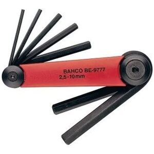 Bahco 7-osainen L-muotoiset Allen-avaimet - 1,5-6mm, Taitettava, Musta Bahco 7-osainen L-muotoiset Allen-avaimet - 1,5-6mm, Taitettava, Musta