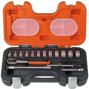 Bahco S160 Socket Set - 16-Piece, 1/4in Drive, Metric & AF Bahco S160 Socket Set - 16-Piece, 1/4in Drive, Metric & AF