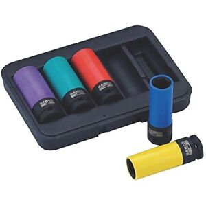 Bahco 5-Piece Alloy Impact Wheel Socket Set - Impact Sockets 17-24mm Bahco 5-Piece Alloy Impact Wheel Socket Set - Impact Sockets 17-24mm