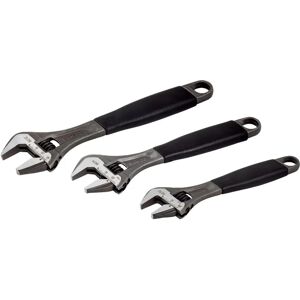 Bahco Adjustable Wrench Set - 3 Sizes, Reversible Jaw, US Standards Bahco Adjustable Wrench Set - 3 Sizes, Reversible Jaw, US Standards