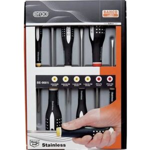 Set di cacciaviti Bahco - Acciaio inossidabile, 6 pezzi, Manico ergonomico Set di cacciaviti Bahco - Acciaio inossidabile, 6 pezzi, Manico ergonomico