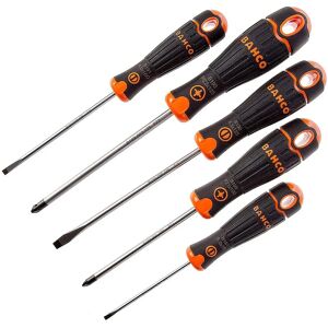 Bahco BahcoFit Screwdriver Set of 5 Slotted / PZ Bahco BahcoFit Screwdriver Set of 5 Slotted / PZ