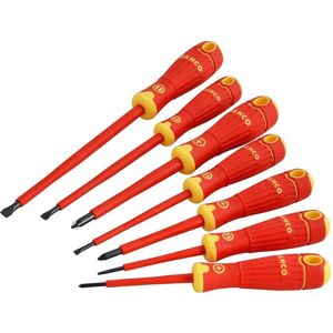 Bahco BAHCOFIT Insulated Screwdriver Set of 7 Slotted / Pozi Bahco BAHCOFIT Insulated Screwdriver Set of 7 Slotted / Pozi