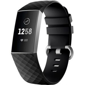 Pulseira de silicone INF para Fitbit Charge 3/4 Preta Pulseira de silicone INF para Fitbit Charge 3/4 Preta