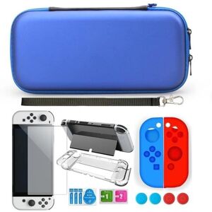 INF Nintendo Switch OLED yhteensopiva kotelo ja tarvikkeet - Sininen INF Nintendo Switch OLED yhteensopiva kotelo ja tarvikkeet - Sininen