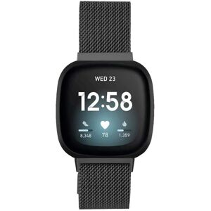 INF Fitbit Versa 3Sense Bracelet en Acier Inoxydable Noir - Bracelet pour Montre Connectée - Publicité INF Fitbit Versa 3Sense Bracelet en Acier Inoxydable Noir - Bracelet pour Montre Connectée - Publicité
