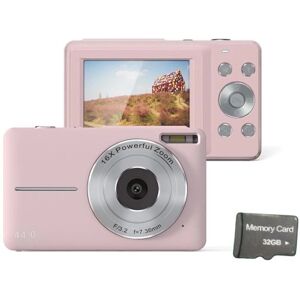 INF Marque INF Appareil Photo Numérique 44MP/1080P/16X Zoom Numérique/Lampe de Rembourrage/Carte 32GB - Appareil Photo Numérique - Publicité INF Marque INF Appareil Photo Numérique 44MP/1080P/16X Zoom Numérique/Lampe de Rembourrage/Carte 32GB - Appareil Photo Numérique - Publicité