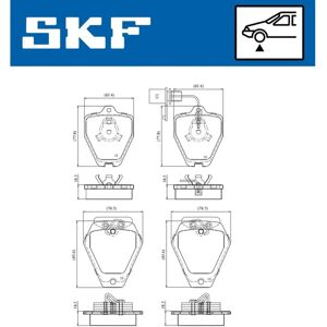 SKF - VKBP81063E - Front axle - Brake pad set SKF - VKBP81063E - Front axle - Brake pad set