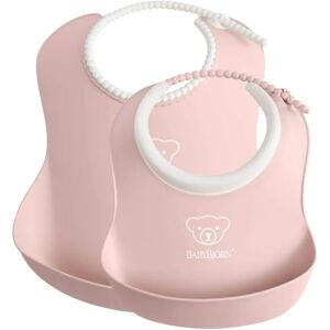 BabyBjörn Baby Bib Set - Waterproof Plastic, Powder Pink BabyBjörn Baby Bib Set - Waterproof Plastic, Powder Pink