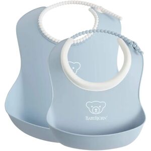BABYBJÖRN Powder Blue Baby Bib Set - Feeding Bibs BABYBJÖRN Powder Blue Baby Bib Set - Feeding Bibs