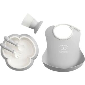 BabyBjörn Grey Kids Meal Set - Plate, Cutlery & Bib BabyBjörn Grey Kids Meal Set - Plate, Cutlery & Bib