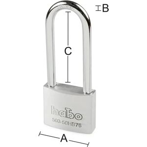 Habo Alumiinilukko 503-50hb76 - Lukko Habo Alumiinilukko 503-50hb76 - Lukko