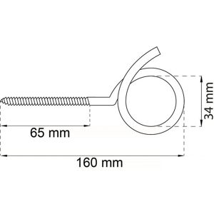 Habo Varmgalvaniseret Stål Hængeløkke - 160mm Habo Varmgalvaniseret Stål Hængeløkke - 160mm