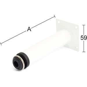 Habo Bordben - Justerbar Højde - Rund Stålrør - Ø30mm Habo Bordben - Justerbar Højde - Rund Stålrør - Ø30mm
