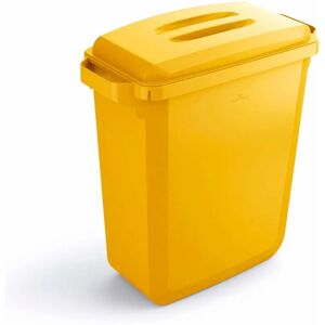 Durable DURABIN 60L Rectangular Yellow Trash Bin - Waste Management Durable DURABIN 60L Rectangular Yellow Trash Bin - Waste Management