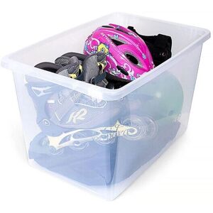 NORDIC Förvaringslåda - 55L, Transparent, Hållbar, Stapelbar NORDIC Förvaringslåda - 55L, Transparent, Hållbar, Stapelbar