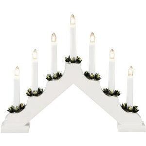 Konstsmide 7 Light Wooden Candlestick - Candle Holder Konstsmide 7 Light Wooden Candlestick - Candle Holder