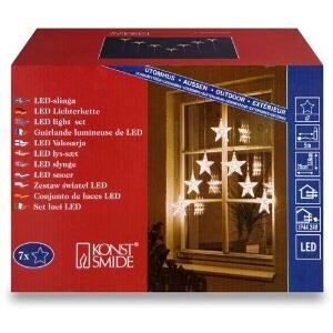 Konstsmide 7 Stjerne Gardin med LED - LED Gardinslys Konstsmide 7 Stjerne Gardin med LED - LED Gardinslys