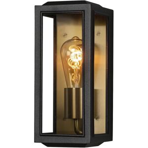 Konstsmide Carpi Wall Light - Small, Black, E27, IP44 Konstsmide Carpi Wall Light - Small, Black, E27, IP44