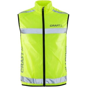Craft Yellow Visibility Vest - Unisex Cycling Running Jacket Craft Yellow Visibility Vest - Unisex Cycling Running Jacket