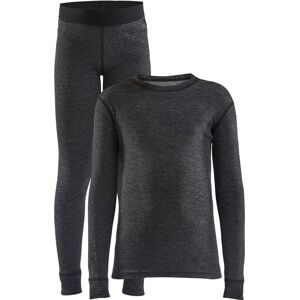 Craft Core Wool Merino Set Jr - Sort melange - Undertøj Craft Core Wool Merino Set Jr - Sort melange - Undertøj