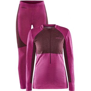 Craft Womens Core Wool Mix Set - Pink - M - Baselayer Set Craft Womens Core Wool Mix Set - Pink - M - Baselayer Set