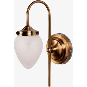Globen Lighting Juni Væglampe - Børstet Messing, Mat Glas - IP44 Globen Lighting Juni Væglampe - Børstet Messing, Mat Glas - IP44