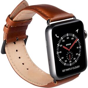Apple Watch Brun Læderbånd - Klokketype Apple Watch Brun Læderbånd - Klokketype