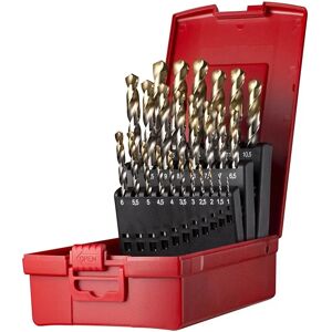 Dormer Dormer A095204 Set di 25 punte in acciaio rapido rivestite in TiN - 1-13mm Dormer Dormer A095204 Set di 25 punte in acciaio rapido rivestite in TiN - 1-13mm