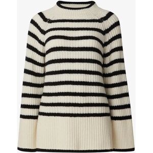 Lexington Elisabeth Genser i Genanvendt Uld - Sort/hvid stribe - Sweater Lexington Elisabeth Genser i Genanvendt Uld - Sort/hvid stribe - Sweater