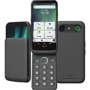 Doro Aurora A10 - Écran 4,5 pouces, Android 14, 4GB RAM, 64GB, Noir Doro Aurora A10 - Écran 4,5 pouces, Android 14, 4GB RAM, 64GB, Noir