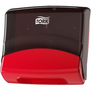 Distributore di asciugamani di carta Tork - Rosso - Montaggio a parete Distributore di asciugamani di carta Tork - Rosso - Montaggio a parete