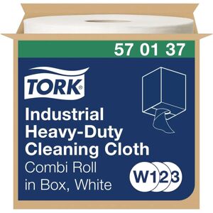 Tork White Industrial Cleaning Cloths - Heavy Duty, Reusable, 160 pcs Tork White Industrial Cleaning Cloths - Heavy Duty, Reusable, 160 pcs