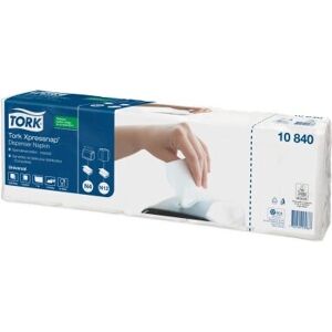 Tork 10840 Servett - Vit - 1 lager, 4-vikt foldning - Pappersservett Tork 10840 Servett - Vit - 1 lager, 4-vikt foldning - Pappersservett