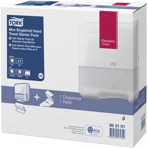 Tork White Mini V-Fold Paper Towel Dispenser - Paper Towel Dispenser Tork White Mini V-Fold Paper Towel Dispenser - Paper Towel Dispenser