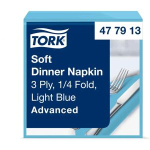 Tork 477913 Tovagliolo Cena Blu Chiaro - 3 Strati 40x39cm Tork 477913 Tovagliolo Cena Blu Chiaro - 3 Strati 40x39cm