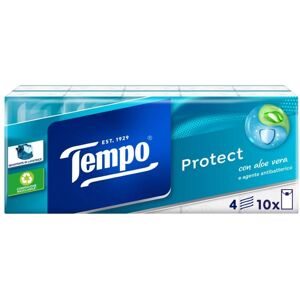 Fazzoletti Tempo Protect - Antibatterico, Aloe Vera, Riciclabile - 10x9 Fazzoletti Tempo Protect - Antibatterico, Aloe Vera, Riciclabile - 10x9