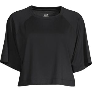 Casall T-shirt Laser Mesh Crop Tee - Sort - T-shirt Casall T-shirt Laser Mesh Crop Tee - Sort - T-shirt