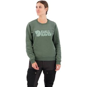 Fjällräven Logo Sweater W (84143) - syvä patina/häilyvä vihreä Fjällräven Logo Sweater W (84143) - syvä patina/häilyvä vihreä